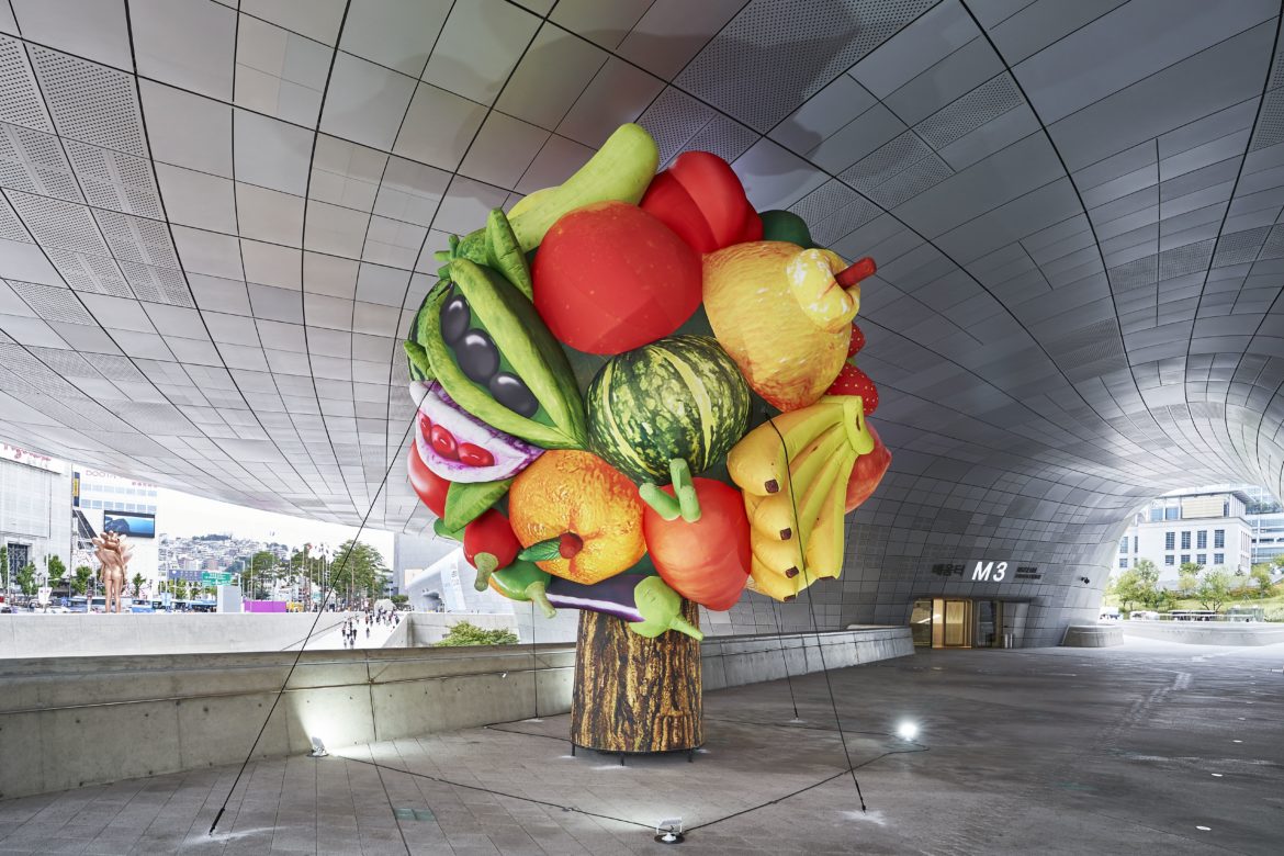 JPG Choi Jeong Hwa Fruit Tree 20142019 installation view Zurich Meets Seoul Dongdaemun Design Plaza DDP